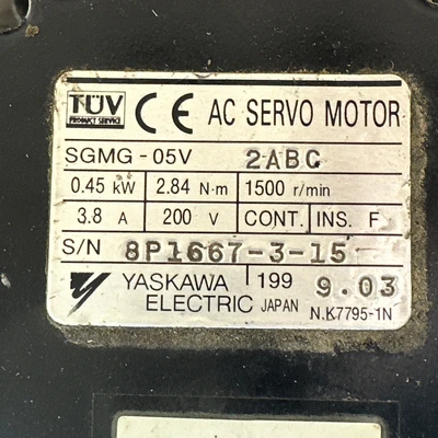 USED Yaskawa SGMG-05V2ABC