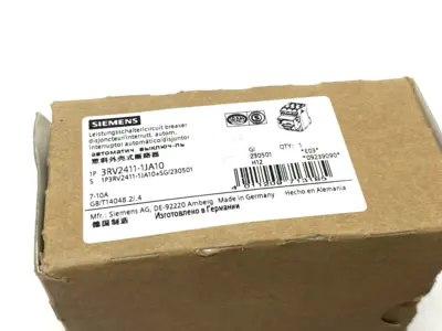 New | in-Stock Siemens SIRIUS Circuit Breaker Size S00 for transformer protection Circuit Breakers Michigan US | Maverick Industrial Sales #1398787