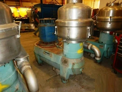 (3) Alfa-Laval FEUX 512U-31C nozzle centrifuges, 316SS.