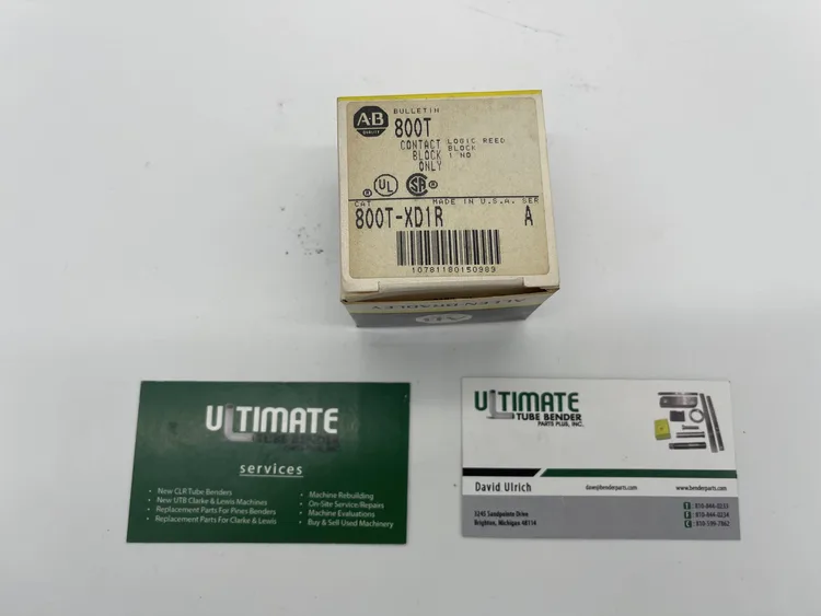 New | in-Stock ALLEN BRADLEY 800T-XD1R Pipe, Tube & Bar Benders Parts Michigan US | Ultimate Tube Bender Parts Plus #201573