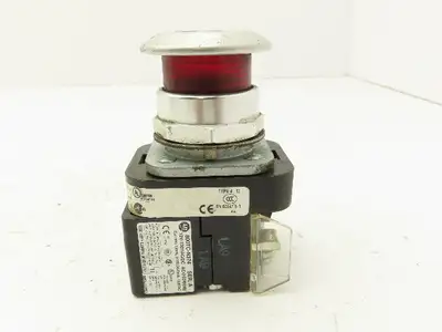 Allen Bradley 800T-FXQH2R Red Illuminated Push/Pull Button 30mm