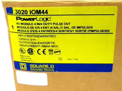 NEW SQUARE D POWER LOGIC 3020-IOM-44 CIRCUIT MONITOR 3020IOM44