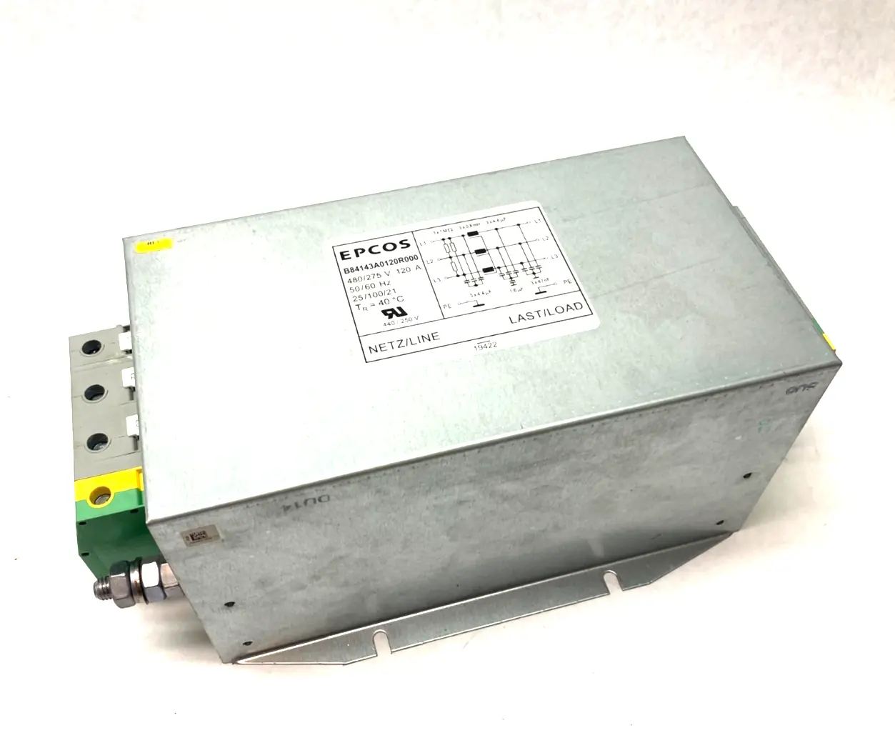 B84143A0120R000 | Epcos  Power Line Filter 3-Phase 120A 480/275V - Used