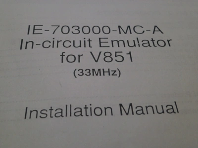 USED NEC CORPORATION In-Circuit Emulator V 851 + IE-703000-MC-EM2-A