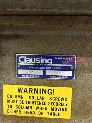 Used CLAUSING 1767 Heavy Duty & Sensitive Single Spindle Drills Michigan US | Vander Ziel Machinery Sales #480414