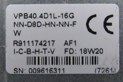 NEW REXROTH R911174217 CONTROLLER VPB40.4D1L-16G-NN-D8D-HN-NN-FW