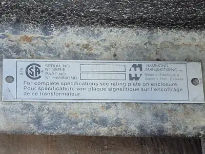USED HAMMOND MANUFACTURING 146221
