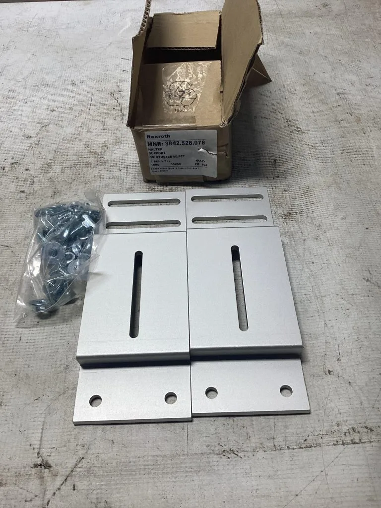 Bosch Rexroth Halter Side Support Kit; 3842.528.078 (LOT OF 2)