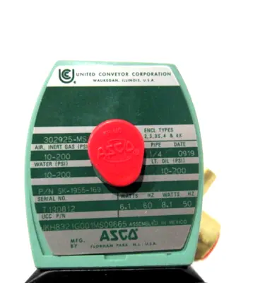 NEW ASCO JKH8321G001MS09665 SOLENOID VALVE 120/60 110/50