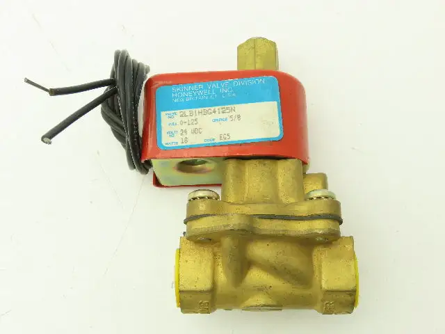 Skinner Lancer 2LB1HBG4125N Brass Solenoid Valve 2-Way NO 24VDC 125 PSI 1/2" NPT