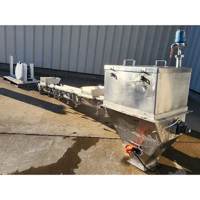 Used Sanitary Food Grade Stainless Steel Screw Conveyor Auger Feeder 131" long