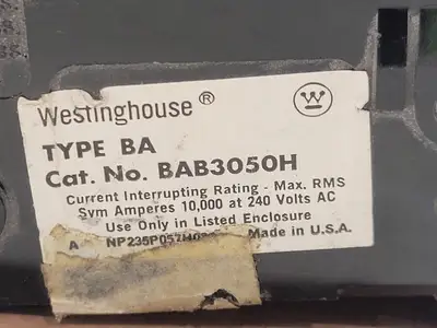 Used WESTINGHOUSE BAB3050H Switchgears British Columbia CA | Lenmark #835785
