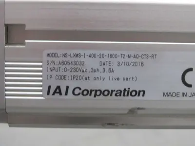 Used IAI NS-LXMS-I-400-20-1600-T2-M-AQ-CT3-RT Servo Motors Texas US | Aucto #1453410