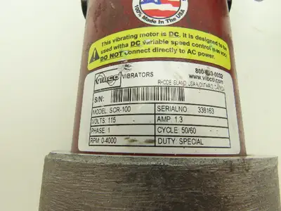 Vibco SCR-100 Industrial Electric Vibrator 0-4000 RPM Adjustable Speed 115V