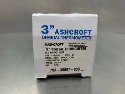 ASHCROFT 3'' BIMETAL THERMOMETER, (30 EI 60R 040) 6D-9