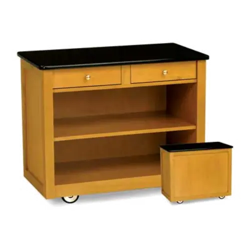 Forbes Industries Room Service Cart w/ (1) Shelf & (2) Drawers - 38"L x 21"W x 31 1/2"H, Wood (5566)