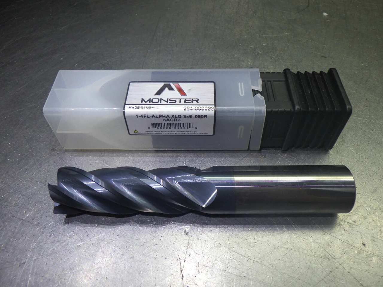Monster 1" 4 Flute Carbide CR XLG Endmill 1" Shank .06" R 294-003093 (LOC1514)
