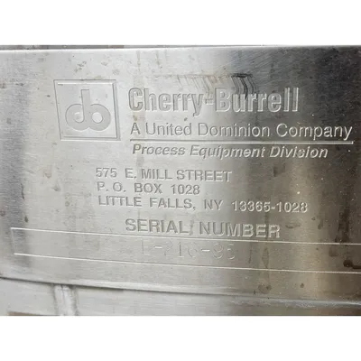 Used 1,000 Gallon Cherry-Burrell Stainless Steel Process Tank