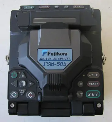Fujikura FSM-50S Optical Fiber Arc Fusion Splicer AS IS with Case and Manual