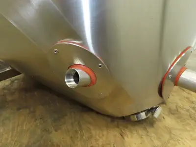 CFR 30 Gallon Cone Insulated Mixing Tank Jacketed 304 Stainless Steel Sanitary