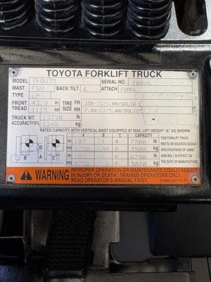 Used 2008 TOYOTA 7FGU35 Misc Forklifts Wisconsin US | Forklifttrader.com #1278810