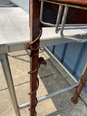 Used Falcon Restaurant Supply Used 62" Steel Overhead Bar Wine Martini Glass Rack Rail Organizer - SS251 Bar Equipment Illinois US | Falcon Restaurant Supply #1375917
