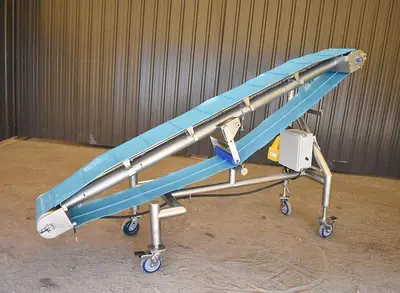 Used Belt Conveyor, 13’’ Wide X 115’’ Long, Variable Speed