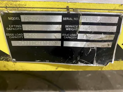 6,000 LB. MODEL LT3660, 48" X 72" TABLE ELECTRIC/HYDRAULIC SCISSOR LIFT TABLE: STOCK #19943
