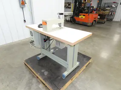 Changzhou JT-100-Q Ultrasonic Welding Sewing Head Unit Press 2x1" Foot 220V