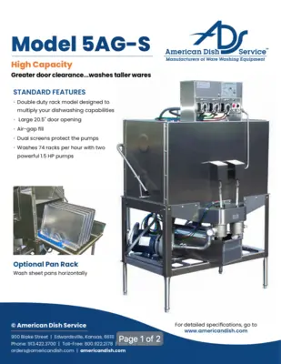 Used AMERICAN DISH SERVICE _UNKNOWN_ Dishwashers Pennsylvania US | MS Restaurant and Equipment Sales #1265458
