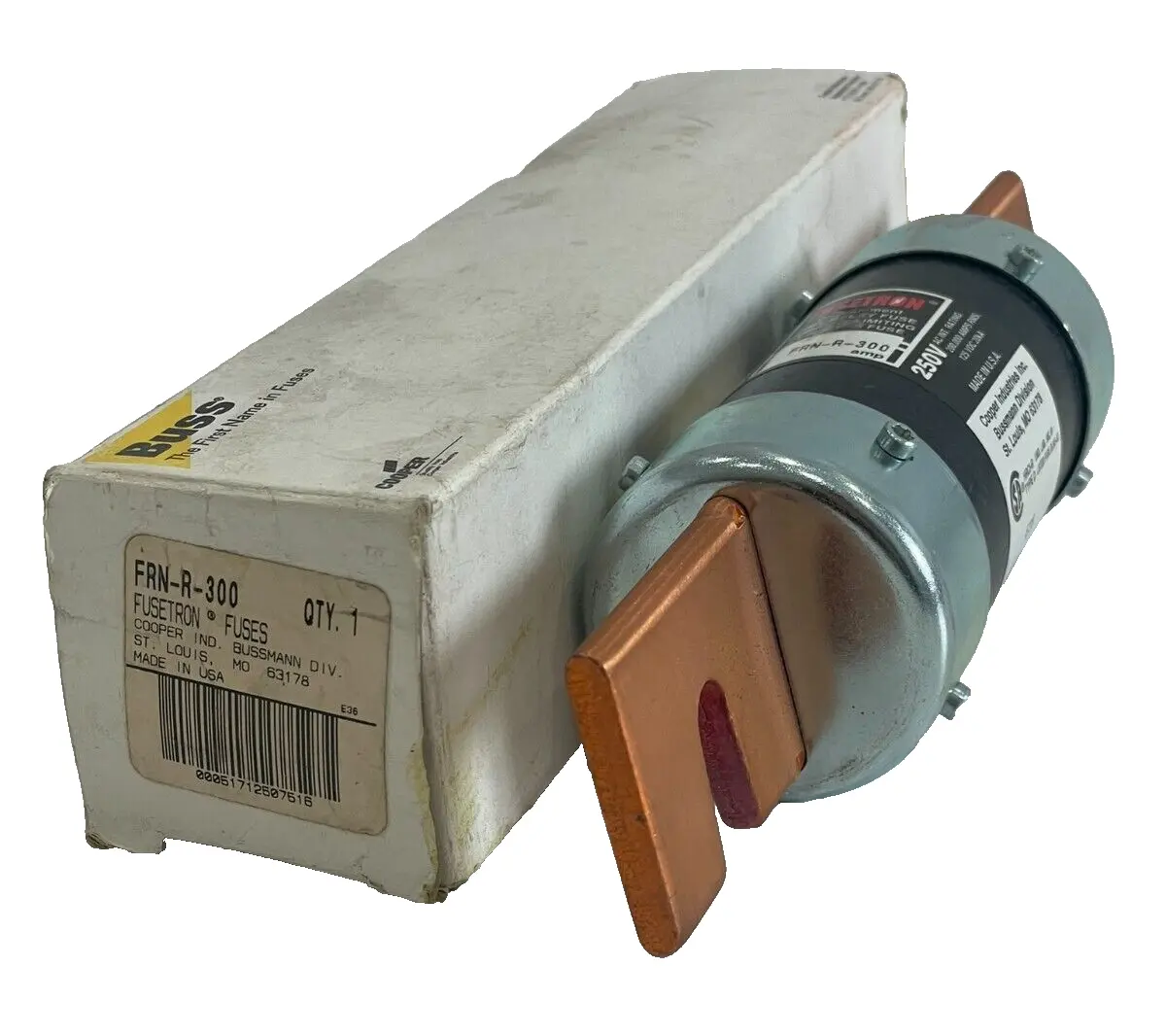 NEW BUSSMANN FUSETRON FRN-R-300 FUSE 300AMP 250V FRNR300