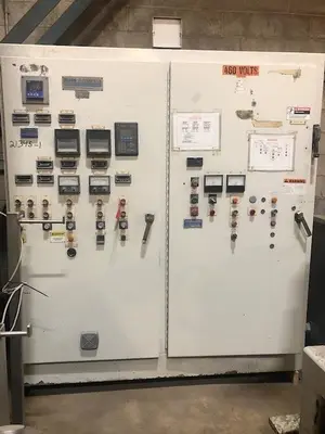 8" BUSS HOT MELT SINGLE-SCREW EXTRUDER AND PELLETIZING SYSTEM. STOCK # 0363624