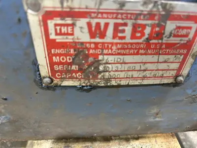 6,000 LBS WEBB MODEL #T6-PWR-IDL TANK TURNING ROLLS, POWER ROLL & IDLER: STOCK #21645