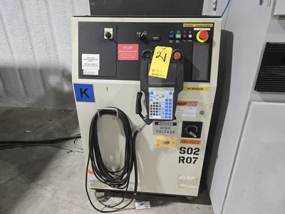 2012 Fanuc Robot R-2000i6 210FS Robotic Arm System w/ Camera System, Pallet Supports, Controllers,