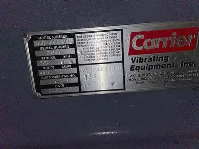 USED 2019 CARRIER SHAKER CONVEYOR