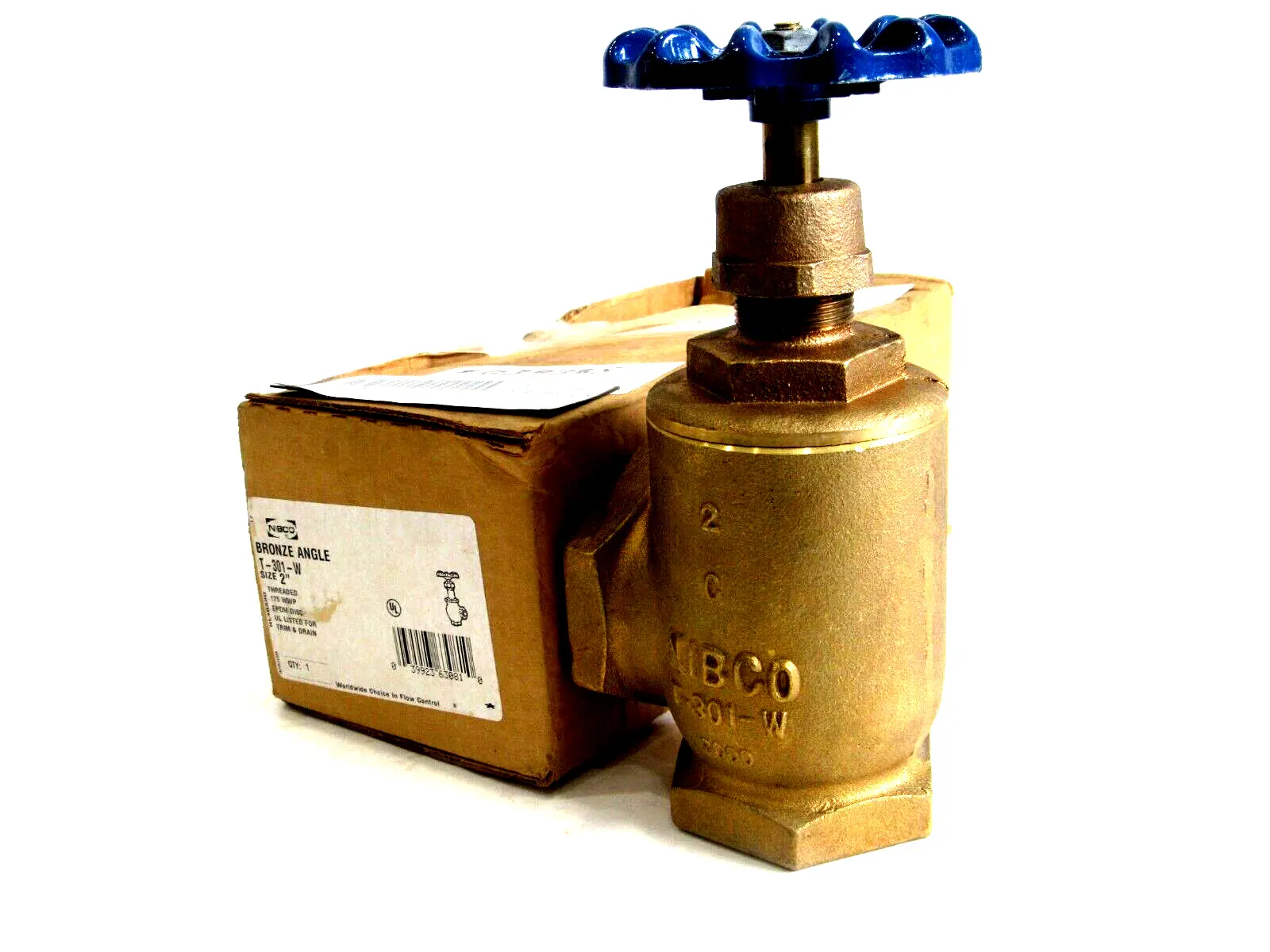 NEW NIBCO T-301-W TRIM AND ANGLE VALVE BRONZE SIZE 2 T301W