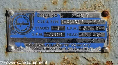 USED SULZER BINGHAM 14X14X19 HSB