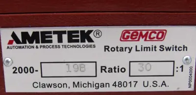 NEW GEMCO AMETEK 2000-19B ROTARY LIMIT SWITCH 200019B