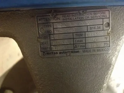 Neles Jamesbury 6"-150 V-Ball Control Valve