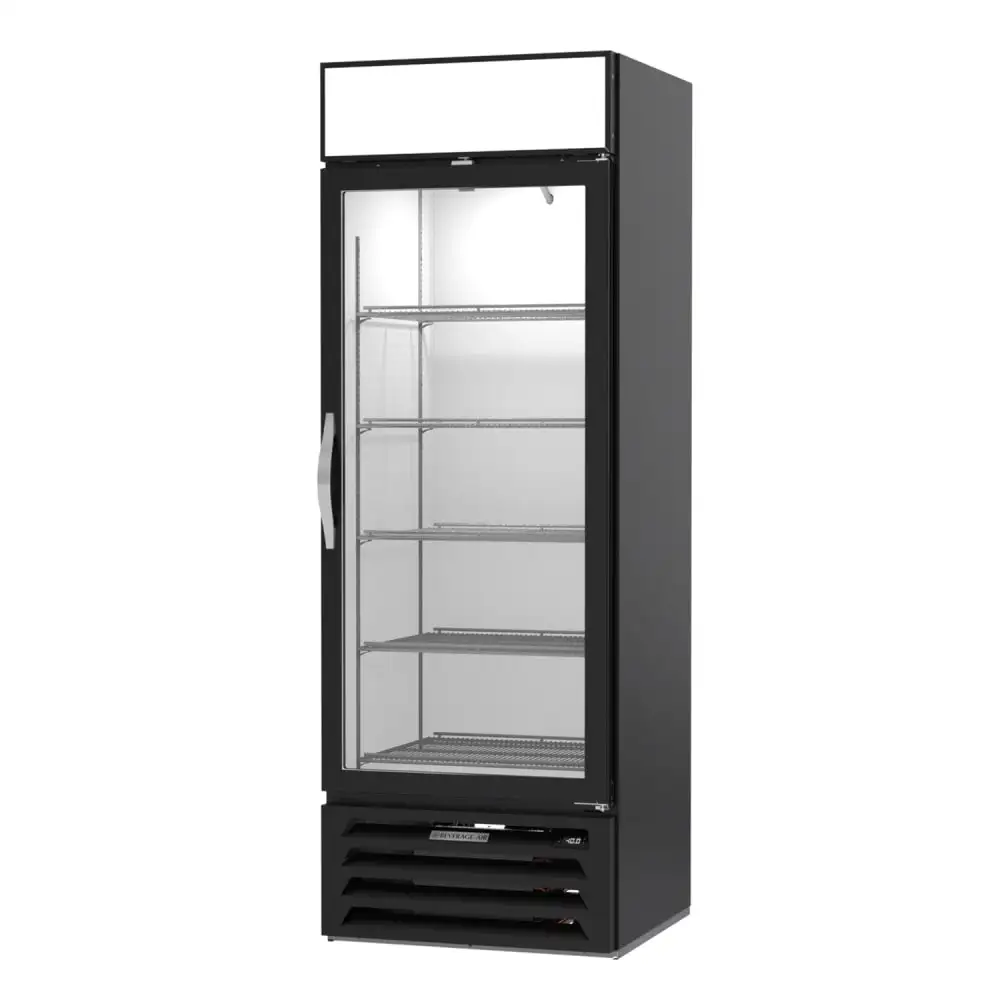 Beverage-Air MMF19HC-1-B 27 1/4" One Section Display Freezer W/ Swing Door - Bottom Mount Compressor, Black, 115v