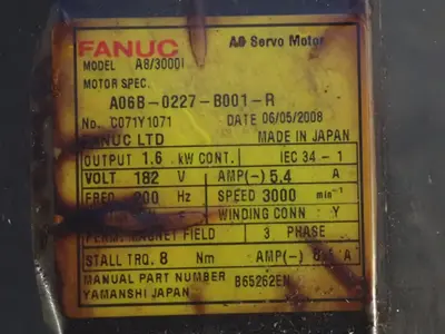 USED 2008 FANUC A06B0227B001R