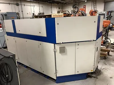 Used LINCOLN ELECTRIC IRB 2400 ROBOTIC LASER WELDING CELL WITH DUAL ABB IRBP 2000L DUAL TRUNNIONS Robotic Welding Cells | Harbor Machinery Inc. #1283322