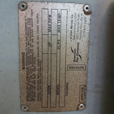 Large Heavy Duty Exhaust Fan