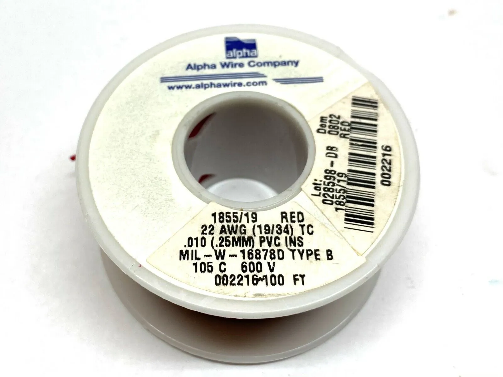 USED ALPHA WIRE COMPANY HOOK-UP WIRE