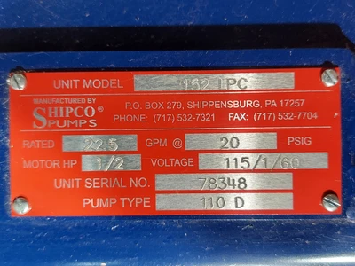 Used _UNKNOWN_ _UNKNOWN_ Pumps (liquid, other) West Virginia US | Cooper Industries #1409424