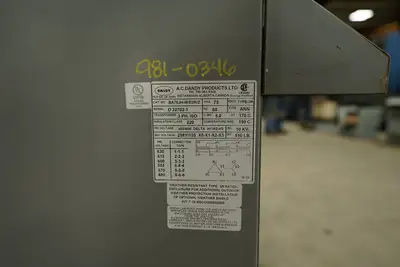 75 KVA 480D/600D to 208Y/120V Isolation-Transformer