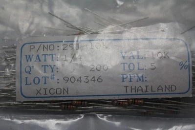New | in-Stock Xicon 291-10K 1/4W 5% Resistors California US | Davliegogo LLC #1707840