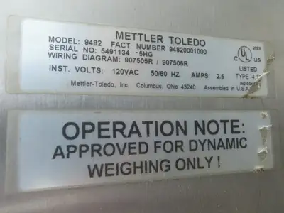 Used METTLER TOLEDO _UNKNOWN_ Belt Conveyors Indiana US | Arrow Industrial #1408544