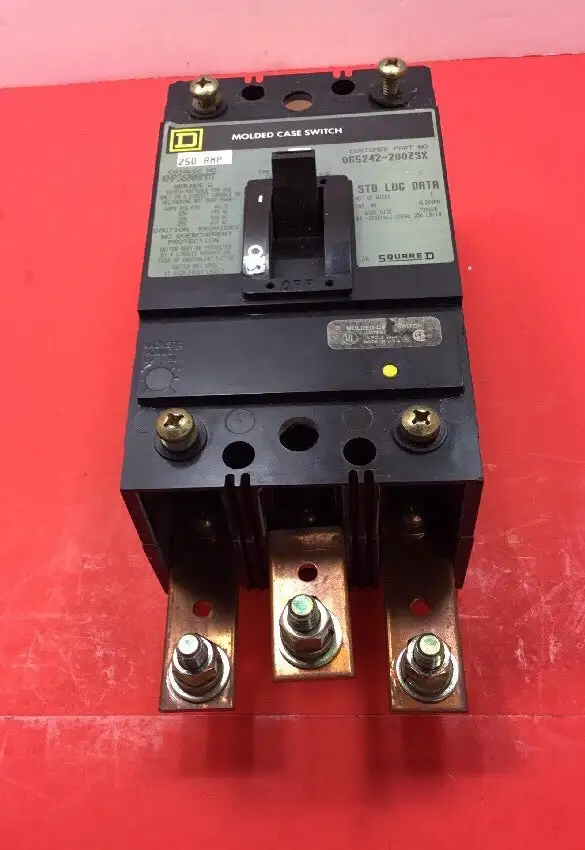 SQUARE D BREAKER 250 AMP 600 VAC 250 VDC 3 POLE KHP36000MMT SERIES 2 4E-4
