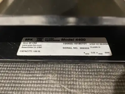 USED SPX GSE SCALE SYSTEMS MODEL 4400 FLOATING BEAM™ SCALE PLATFORM SYSTEM, DIGITAL READOUT